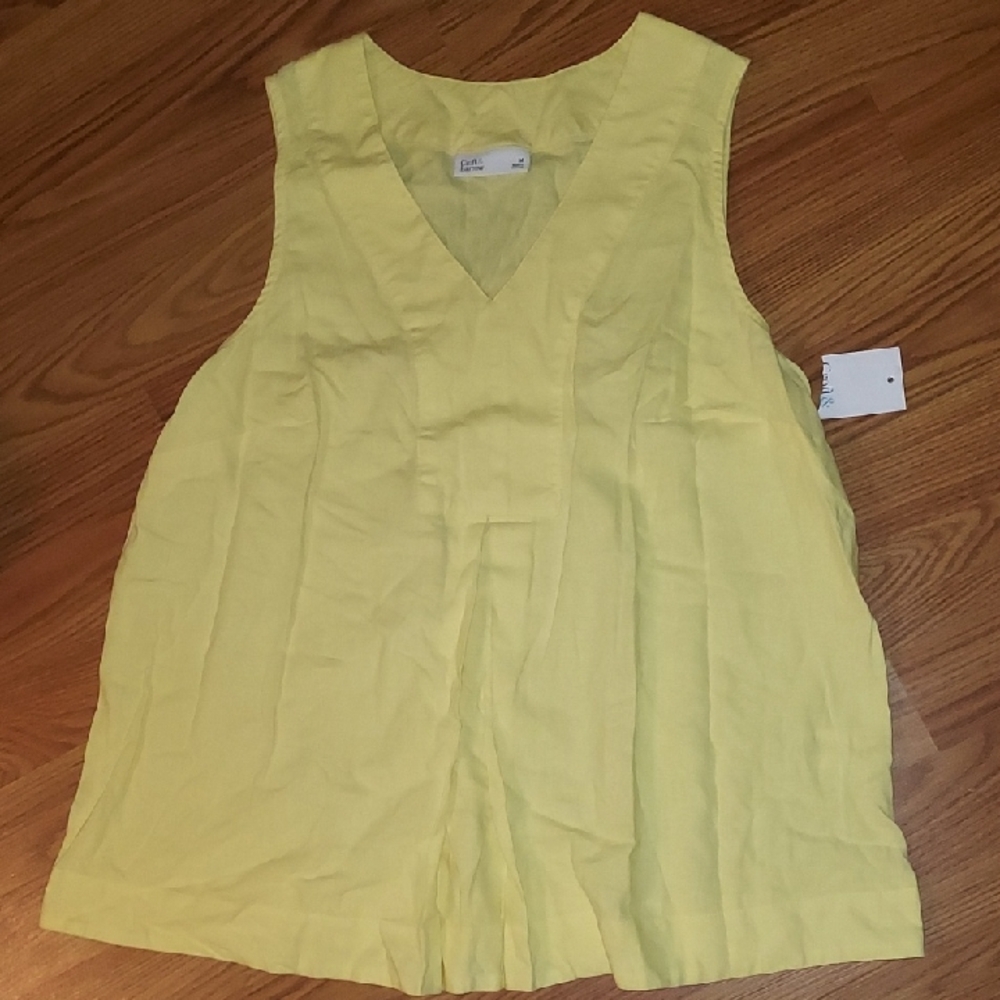 NWT Croft & Barrow Light Yellow Tank Top